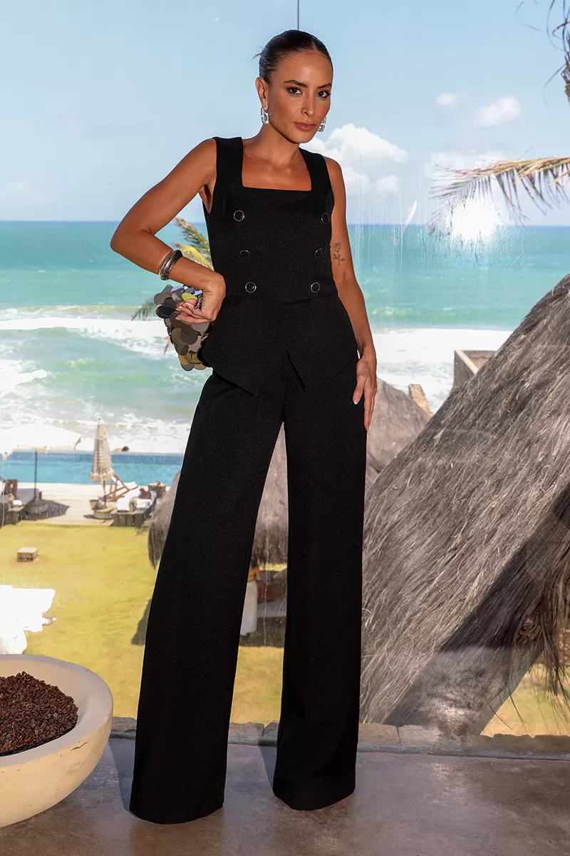 Dot Clothing - Jumpsuit Dot Clothing Clarissa Peplum Black - 2033PRETO Dot Clothing - Jumpsuit Dot Clothing Clarissa Peplum Black - 2033PRETO