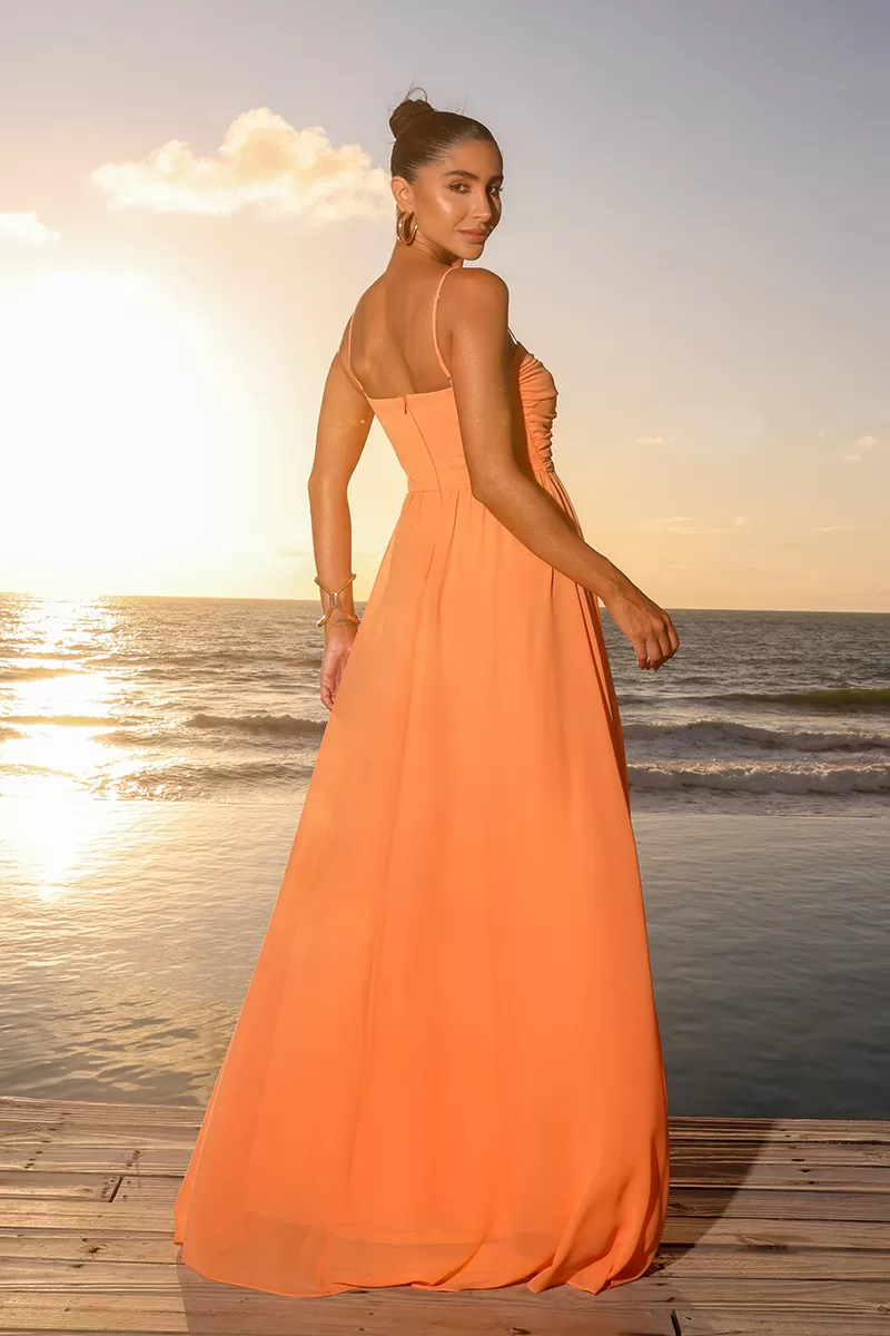 Dot Clothing - Dress Dot Clothing Long Bethania Hoop Drop Orange - 2586LARANJA Dot Clothing - Dress Dot Clothing Long Bethania Hoop Drop Orange - 2586LARANJA