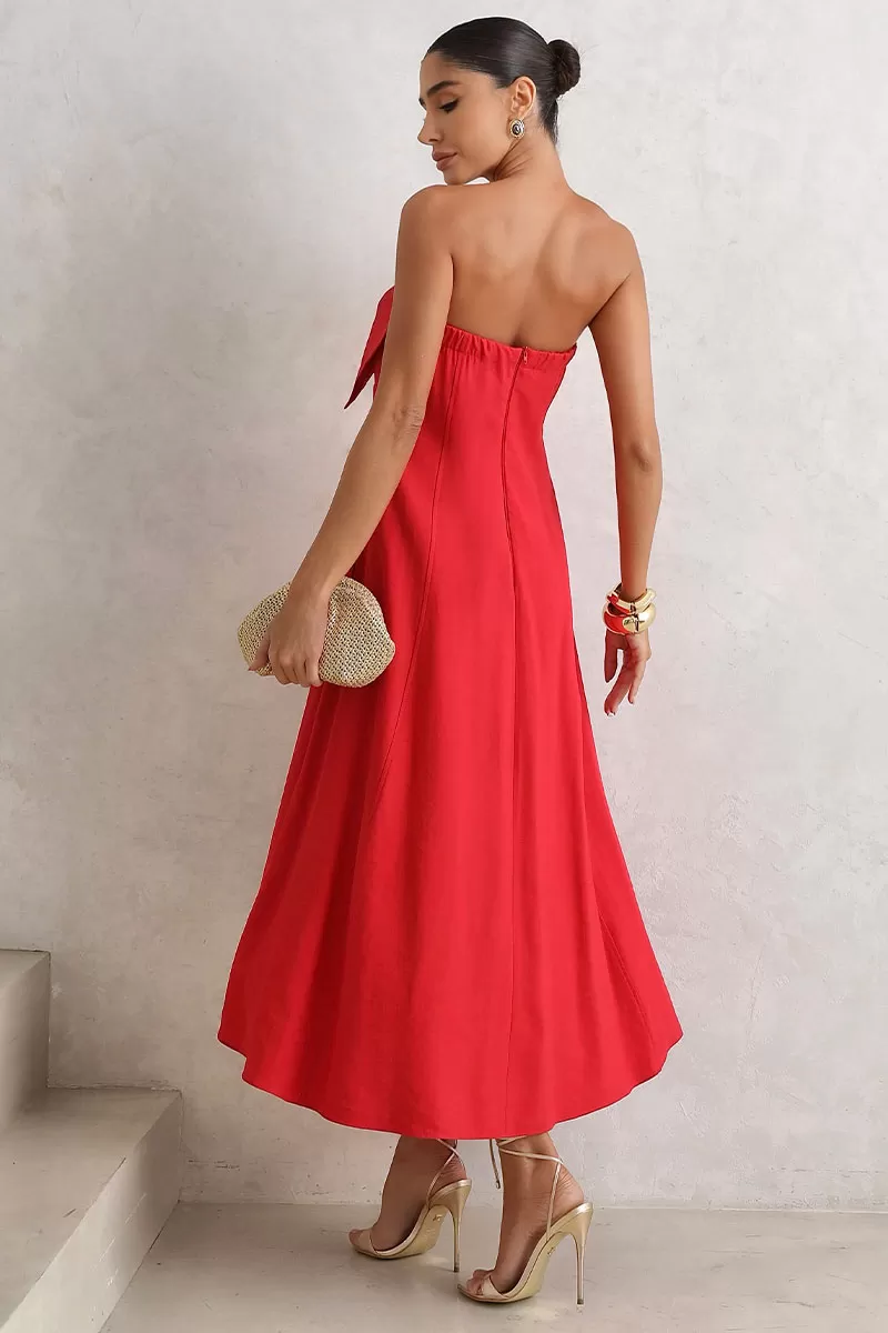 Miss Misses - Vania TQC Dress With Bow And Red Zipper - 54469024 Miss Misses - Vania TQC Dress With Bow And Red Zipper - 54469024