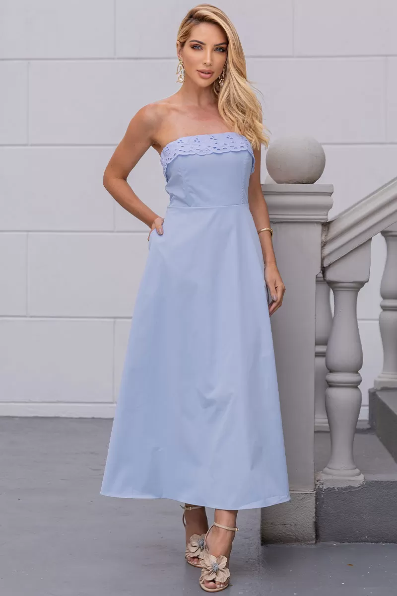 Miss Misses - Jennifer TQC Dress with Blue Guipure - 54467002