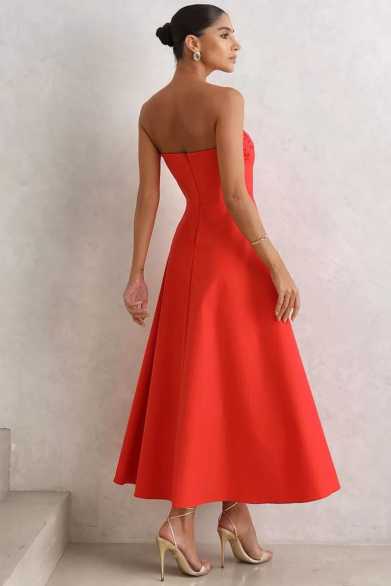 Miss Misses - Jennifer TQC Dress With Red Guipure - 54467024 Miss Misses - Jennifer TQC Dress With Red Guipure - 54467024