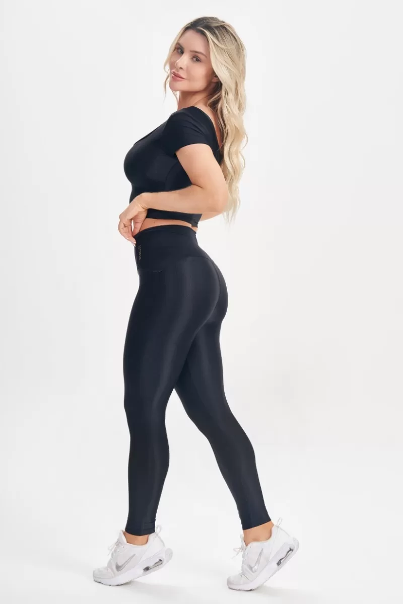 Lets Gym - Black Retro Glam Leggings - 2713PT Lets Gym - Black Retro Glam Leggings - 2713PT
