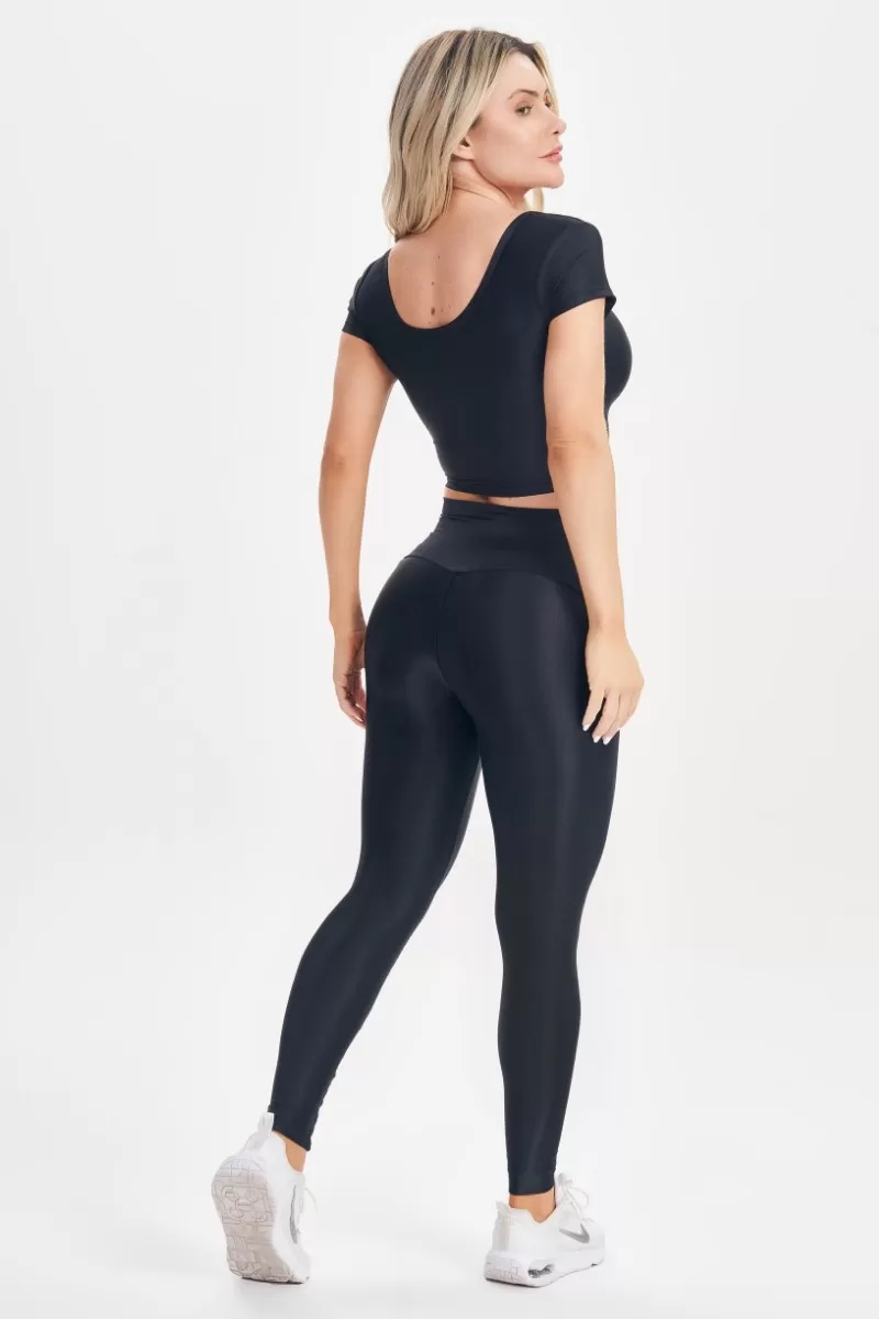 Lets Gym - Black Retro Glam Leggings - 2713PT Lets Gym - Black Retro Glam Leggings - 2713PT