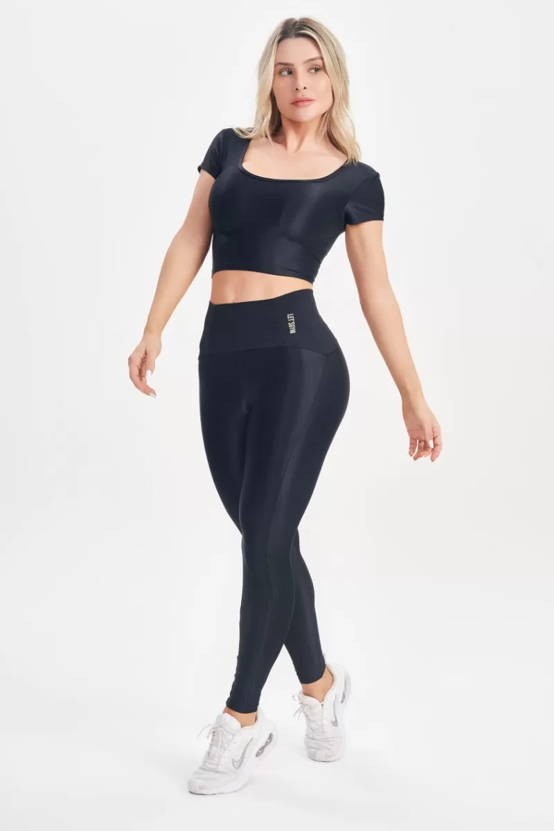 Lets Gym - Black Retro Glam Leggings - 2713PT Lets Gym - Black Retro Glam Leggings - 2713PT
