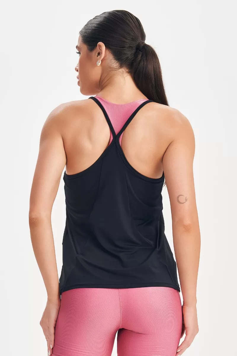 Lets Gym - Retro Glam Tank Shirt Black - 2717PT Lets Gym - Retro Glam Tank Shirt Black - 2717PT