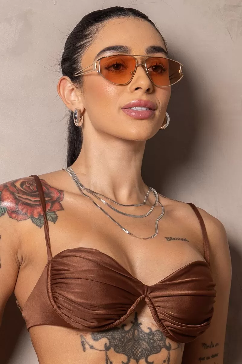Hipkini - Stunning Brown Bikini Top - 33330890