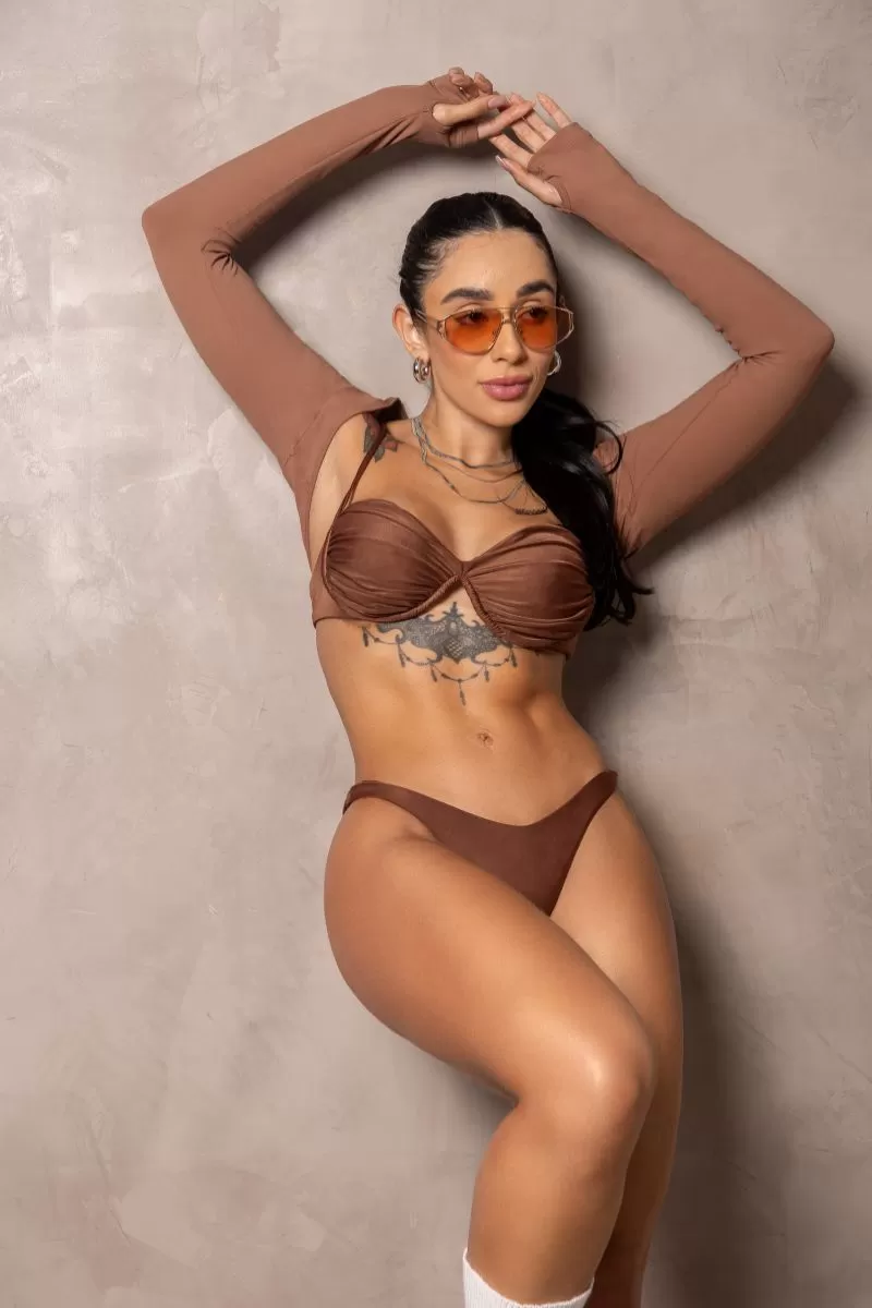 Hipkini - Stunning Brown Bikini Top - 33330890 Hipkini - Stunning Brown Bikini Top - 33330890