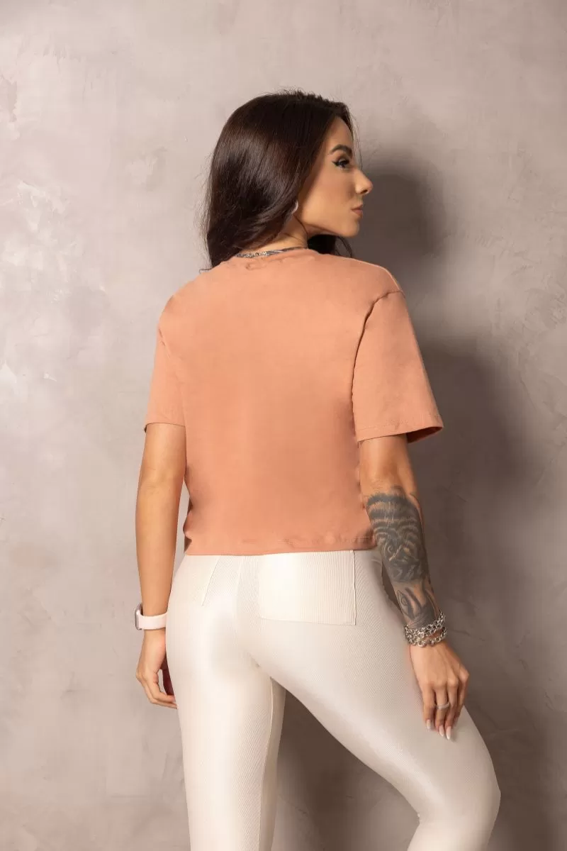 Hipkini - Stunning Caramel cropped with silk - 33330886