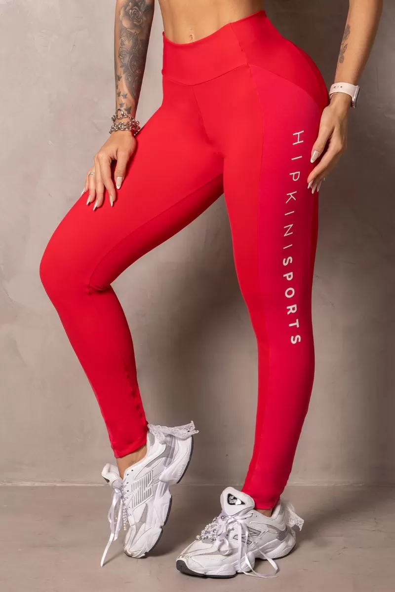 Hipkini - Stunning Magenta Leggings with Red Details - 33330894
