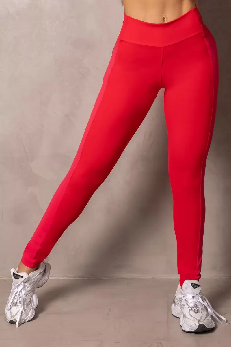 Hipkini - Stunning Magenta Leggings with Red Details - 33330894