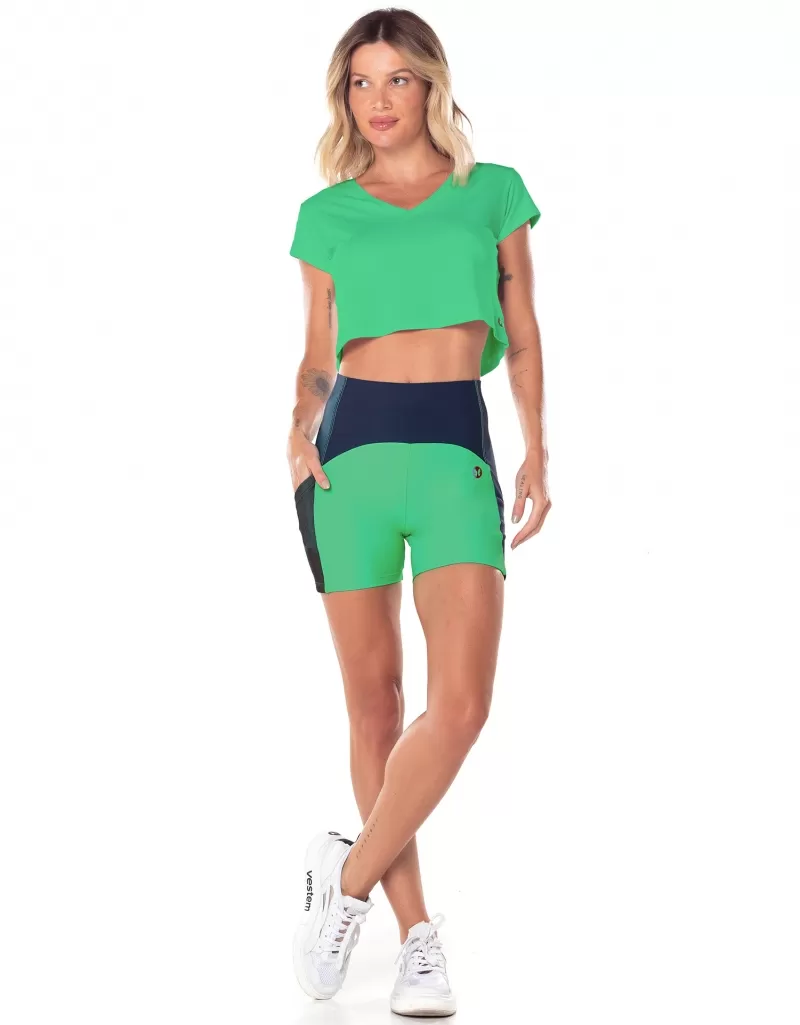 Vestem - Dry Fit Amber Green Twist Short Sleeve Shirt - BMC625.ESS.C0449