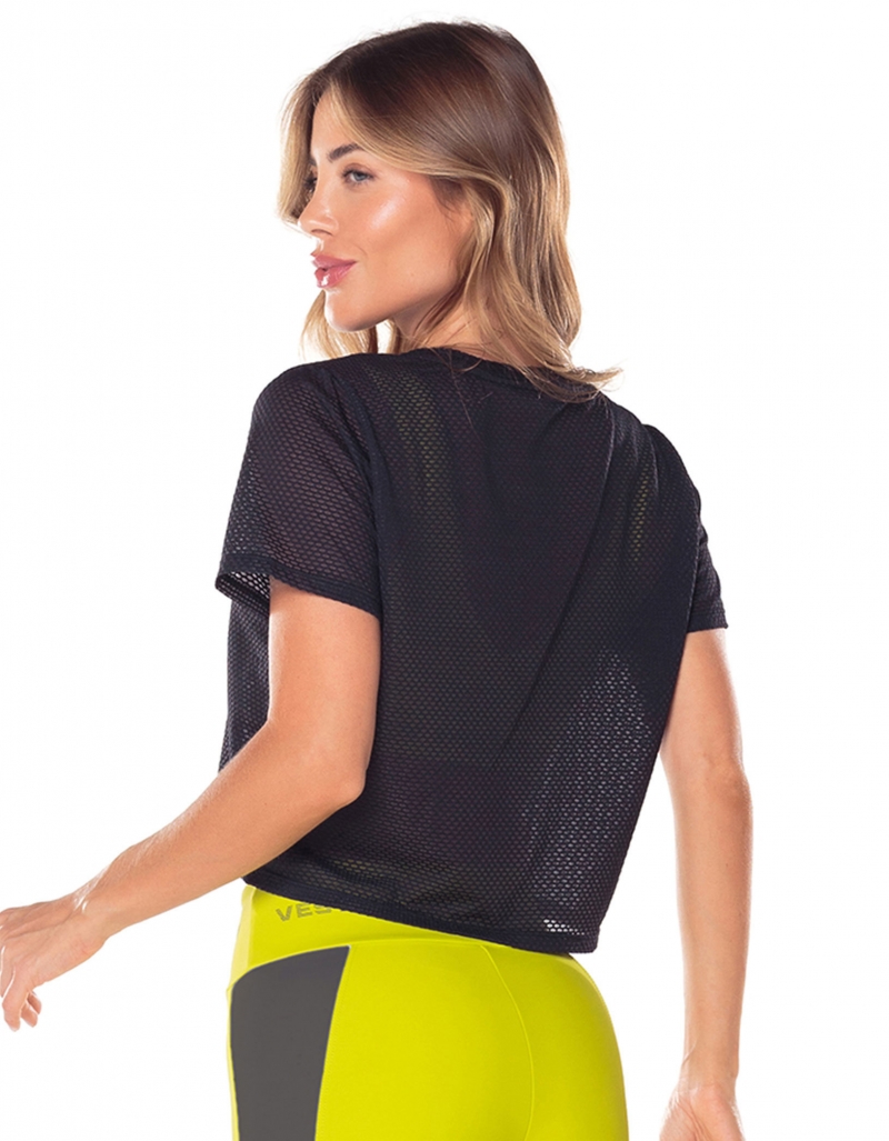 Vestem - Black Breeze Short Sleeve Cropped Shirt - BMC765.V25.C0002 Vestem - Black Breeze Short Sleeve Cropped Shirt - BMC765.V25.C0002