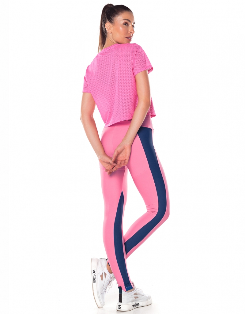 Vestem - Breeze Pink Bubblegum Short Sleeve Cropped Shirt - BMC765.V25.C0505 Vestem - Breeze Pink Bubblegum Short Sleeve Cropped Shirt - BMC765.V25.C0505