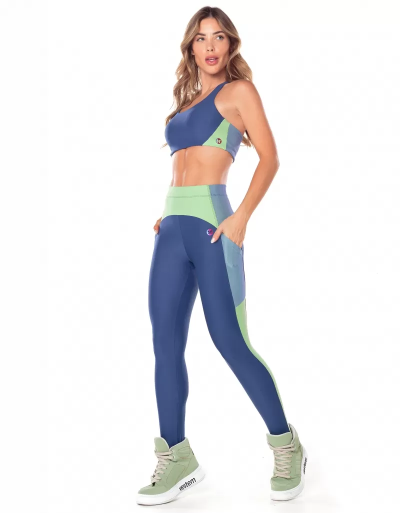 Vestem - Waves Blue Jeans Leggings with Side Pockets - FS1255.V25.C0257