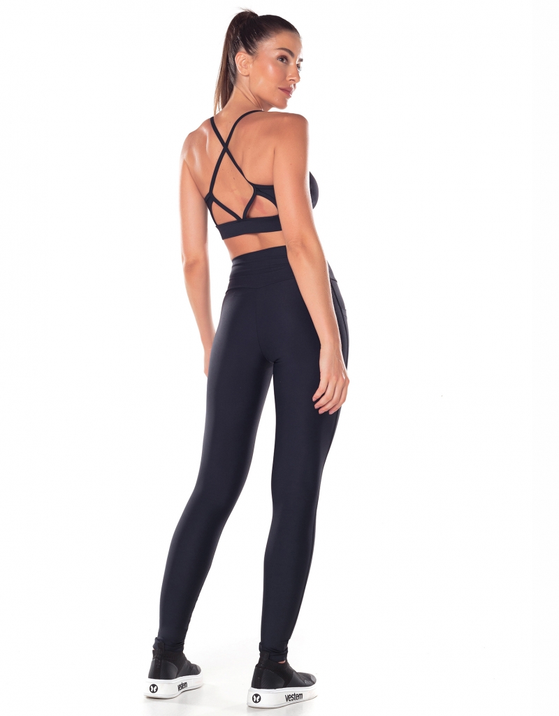 Vestem - Aria Black Wrap-Around Waistband Leggings - FS1403.V25.C0002 Vestem - Aria Black Wrap-Around Waistband Leggings - FS1403.V25.C0002