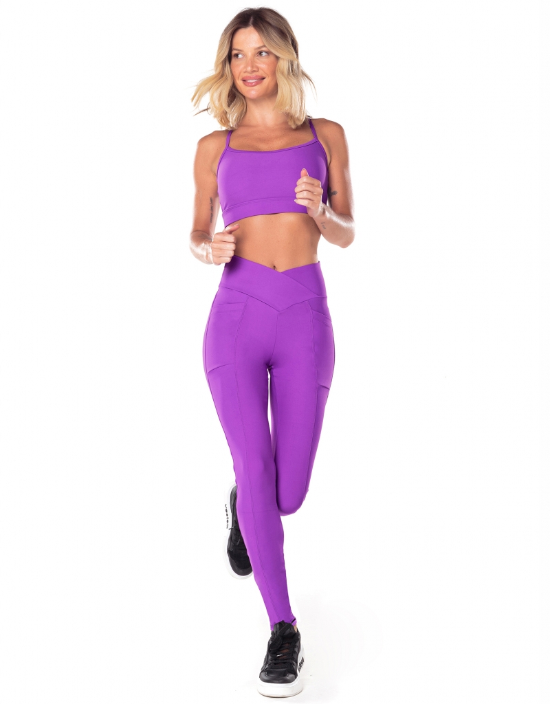 Vestem - Aria Fuchsia Wrap-Around Waistband Leggings - FS1403.V25.C0433 Vestem - Aria Fuchsia Wrap-Around Waistband Leggings - FS1403.V25.C0433