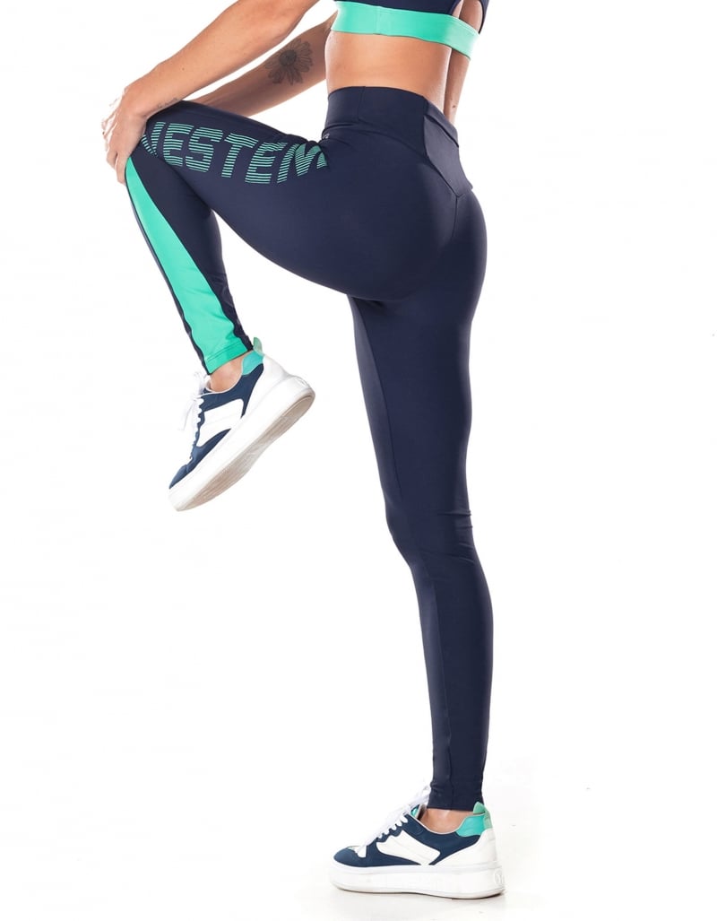 Vestem - Breeze Navy Blue Leggings with Waistband Pocket - FS1404.V25.C0173 Vestem - Breeze Navy Blue Leggings with Waistband Pocket - FS1404.V25.C0173