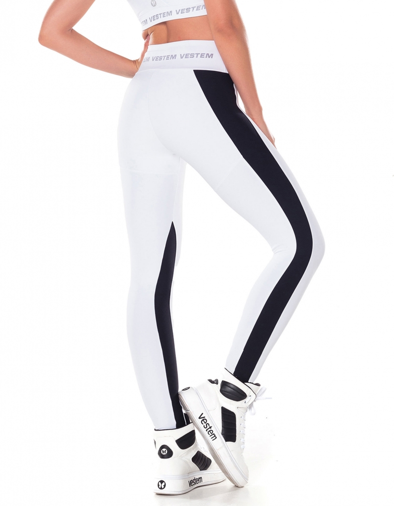 Vestem - White Rush Cutout Leggings - FS1439.V25.C0001 Vestem - White Rush Cutout Leggings - FS1439.V25.C0001