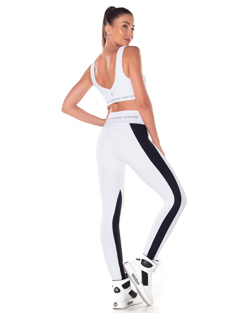 Vestem - White Rush Cutout Leggings - FS1439.V25.C0001 Vestem - White Rush Cutout Leggings - FS1439.V25.C0001