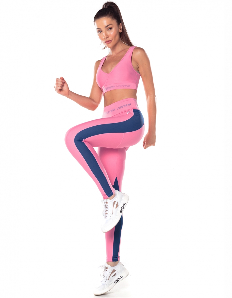 Vestem - Rush Pink Milkshake Cutout Leggings - FS1439.V25.C0468 Vestem - Rush Pink Milkshake Cutout Leggings - FS1439.V25.C0468