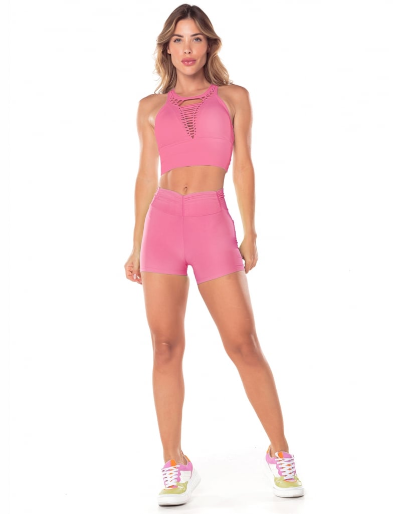 Vestem - Samanta Pink Milkshake Butt Lifting Shorts - SH202.ESS.C0468 Vestem - Samanta Pink Milkshake Butt Lifting Shorts - SH202.ESS.C0468