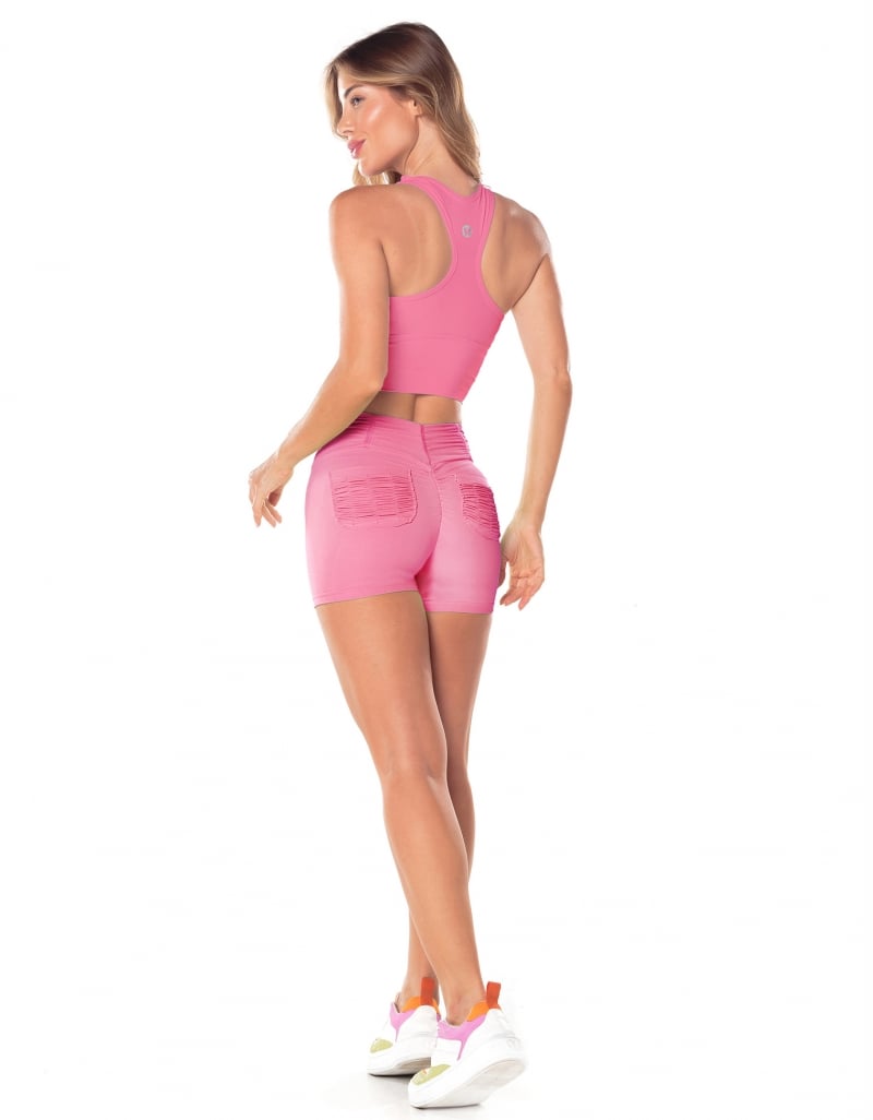 Vestem - Samanta Pink Milkshake Butt Lifting Shorts - SH202.ESS.C0468 Vestem - Samanta Pink Milkshake Butt Lifting Shorts - SH202.ESS.C0468