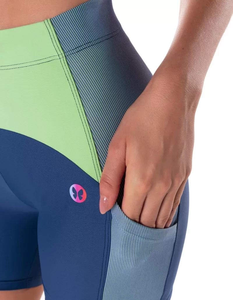 Vestem - Waves Shorts with Side Pockets in Blue Jeans - SH584.V25.C0257