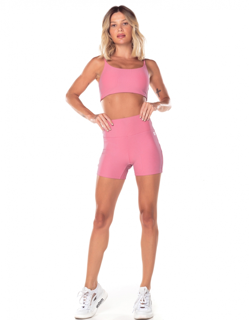 Vestem - Pink and Lavender Sculpting Fit Shorts - SH634.V25.C0456 Vestem - Pink and Lavender Sculpting Fit Shorts - SH634.V25.C0456