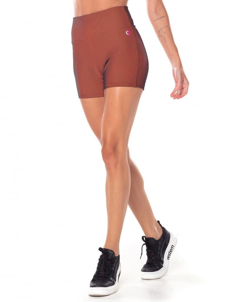 Vestem - Black and Neon Orange Sculpting Fit Shorts - SH634.V25.C0387
