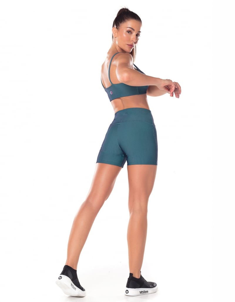 Vestem - Navy Blue Sculpting Fit Shorts Darkness and Nannai - SH634.V25.C0458 Vestem - Navy Blue Sculpting Fit Shorts Darkness and Nannai - SH634.V25.C0458