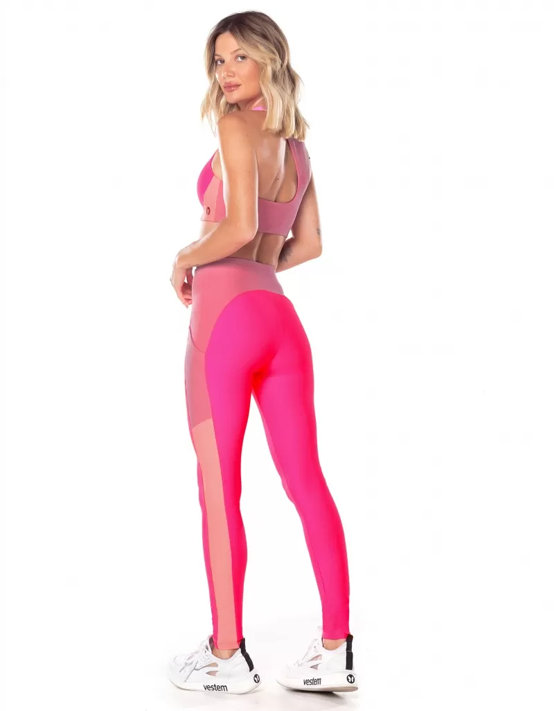 Vestem - Asymmetric Waves Pink Neon Top - TOP1055.V25.C0003