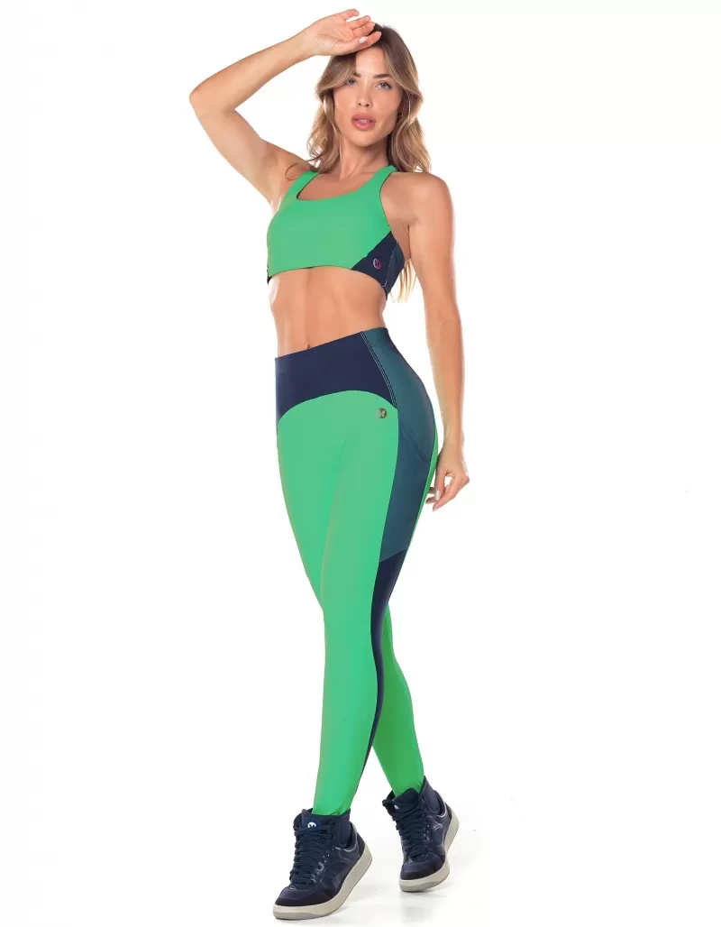 Vestem - Asymmetric Waves Green Twist Top - TOP1055.V25.C0449