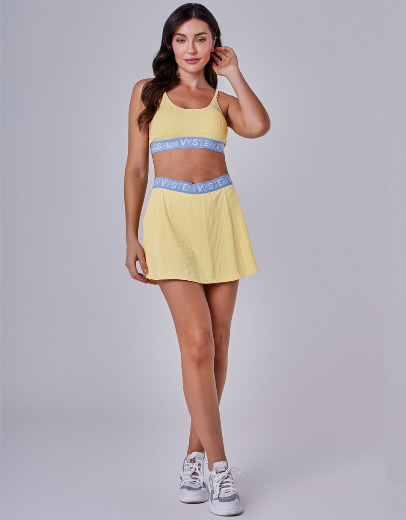 Vestem - Luna Yellow Sun Kisses Top and Skirt Set - CJ171.CP.C0179