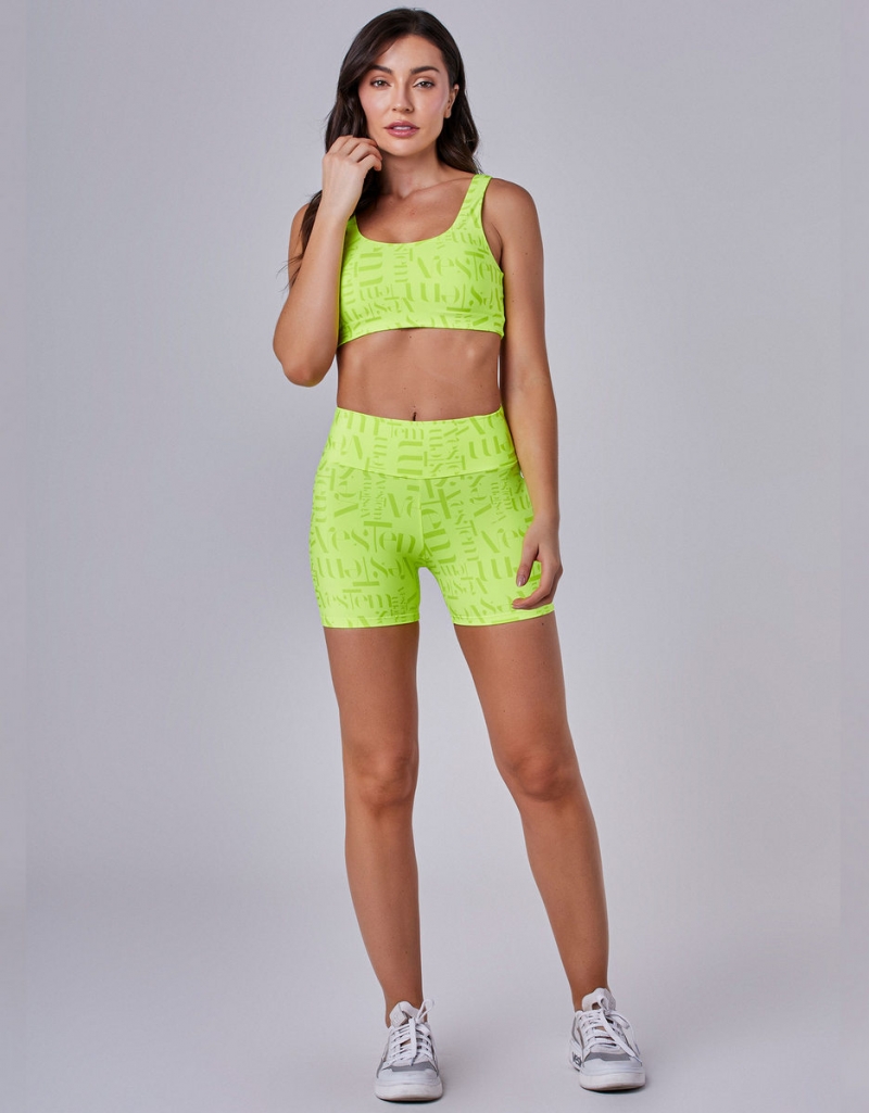 Vestem - Myst Wear Neon Yellow Top and Shorts Set - CJ178.CP.E1269.I24