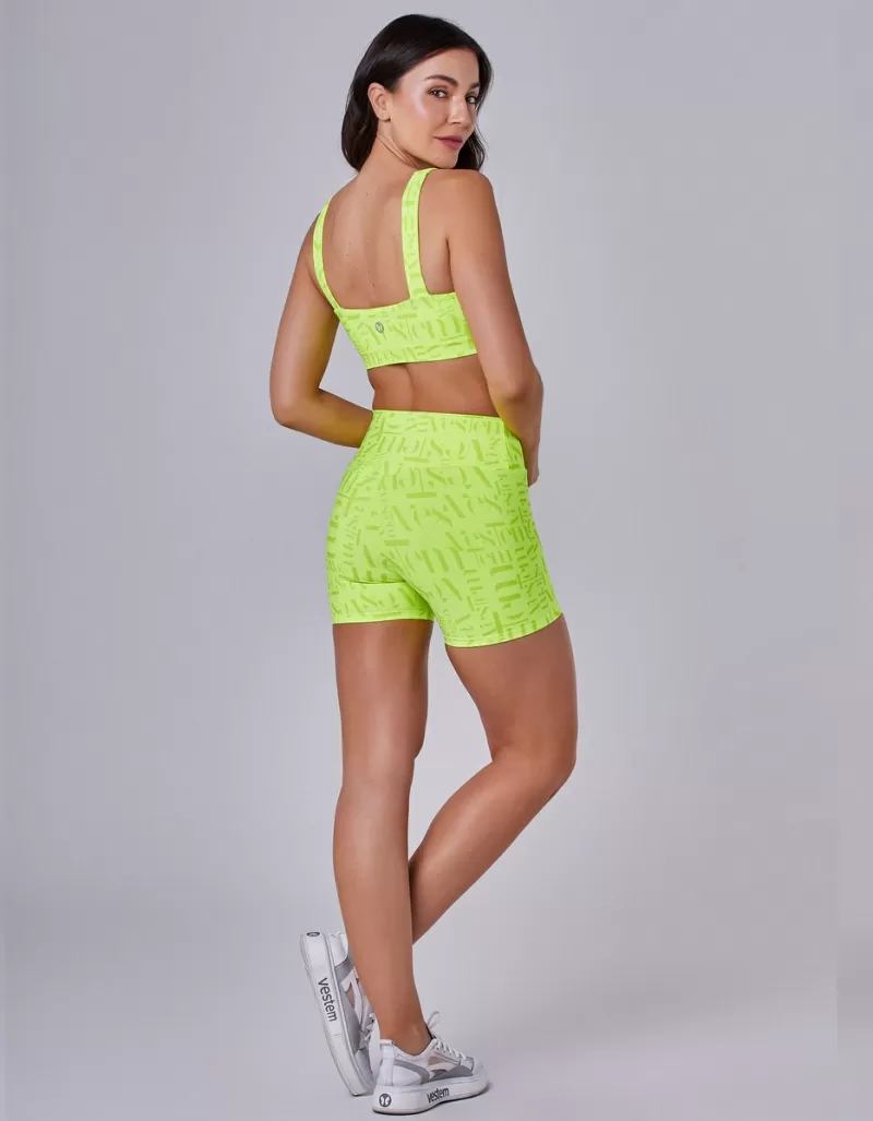 Vestem - Myst Wear Neon Yellow Top and Shorts Set - CJ178.CP.E1269.I24