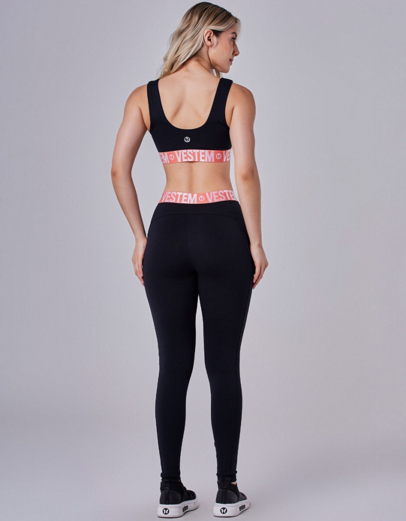 Vestem - Top and Legging Set Manu Orange Zig Zag and White Leggings - CJ181.CP.C0361 Vestem - Top and Legging Set Manu Orange Zig Zag and White Leggings - CJ181.CP.C0361