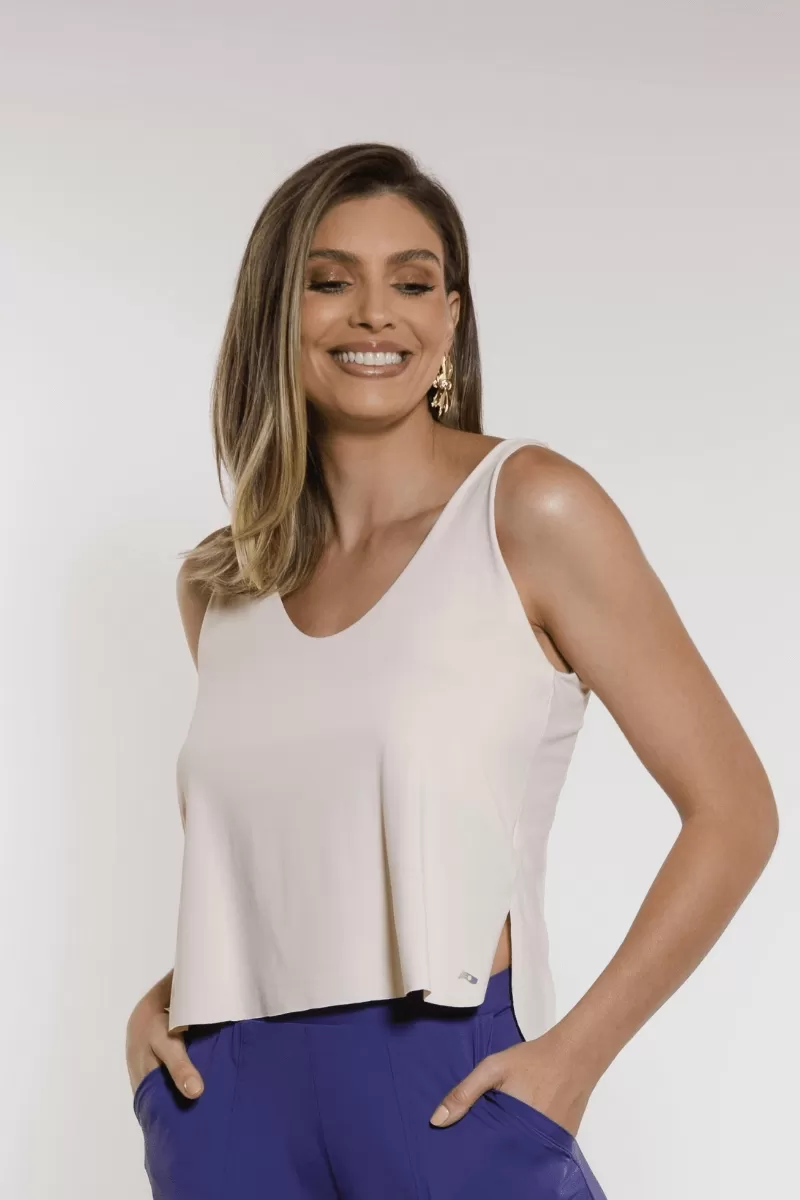 Trilha Verão - Tank Shirt Cropped Regina Free - R8340
