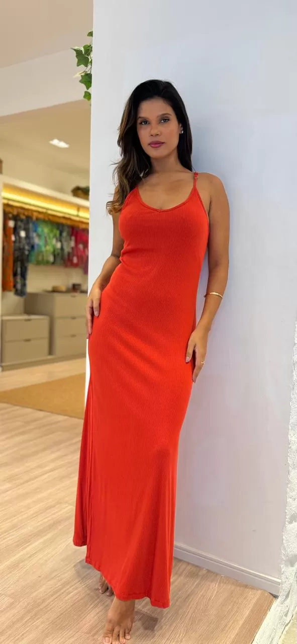 Santa Areia - Long Terra Cota Dress - 2500.01VM
