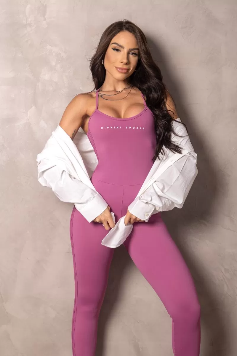 Hipkini - Stunning Pink Blush Cross Straps Jumpsuit - 33330904