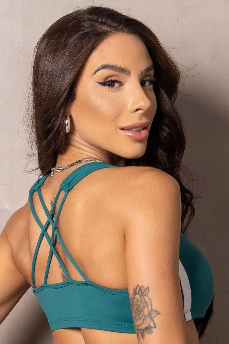 Hipkini - Stunning Green Cross Strap Top - 33330907 Hipkini - Stunning Green Cross Strap Top - 33330907
