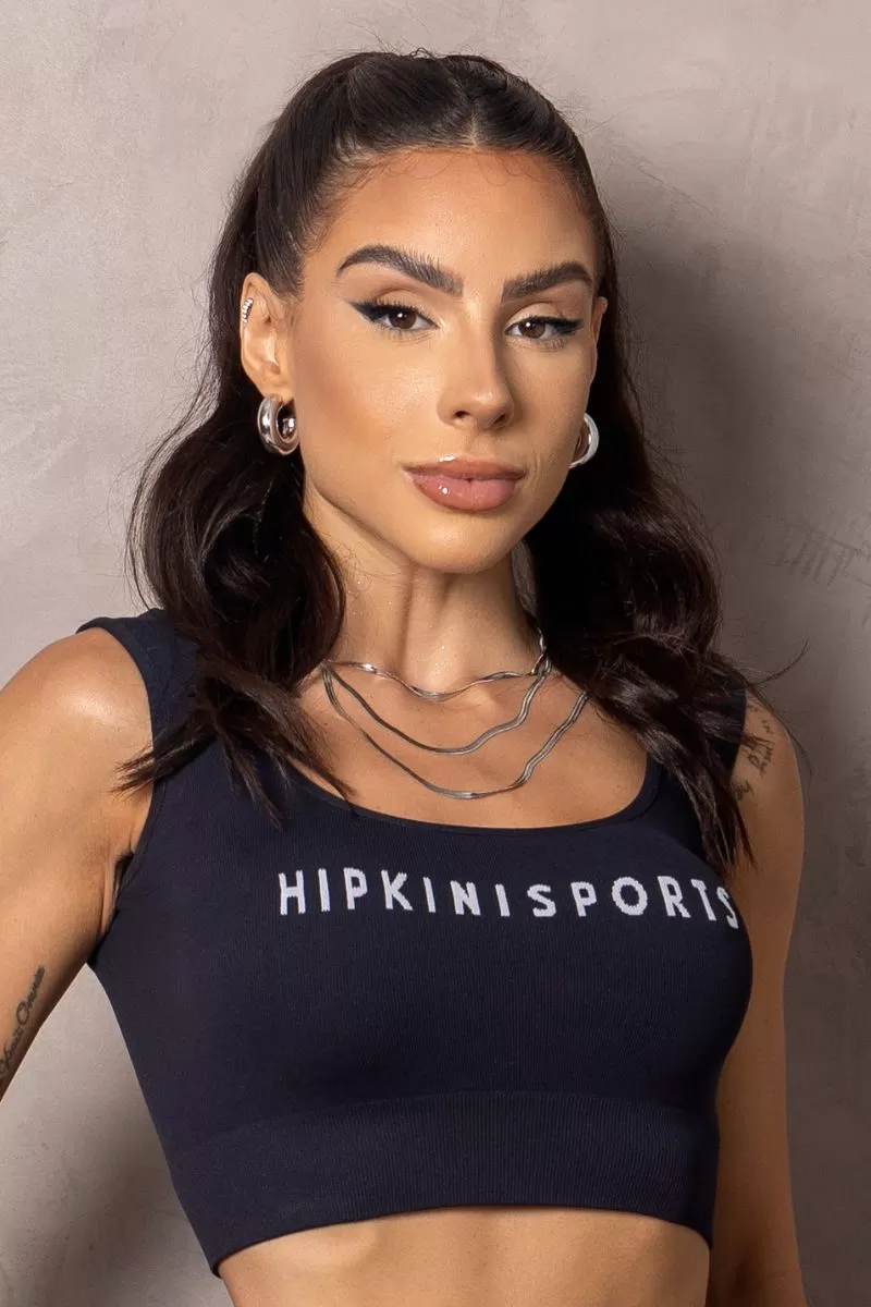 Hipkini - Stunning Seamless Black Top - 33331067
