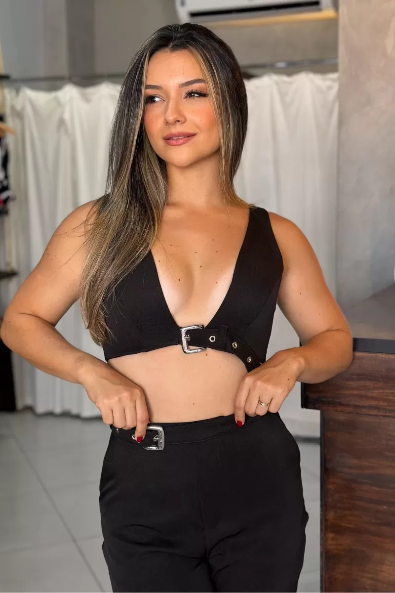LANÇA PERFUME - Sports bra Micro V-neck Buckle LP EASY SUMMER 25 - 1802