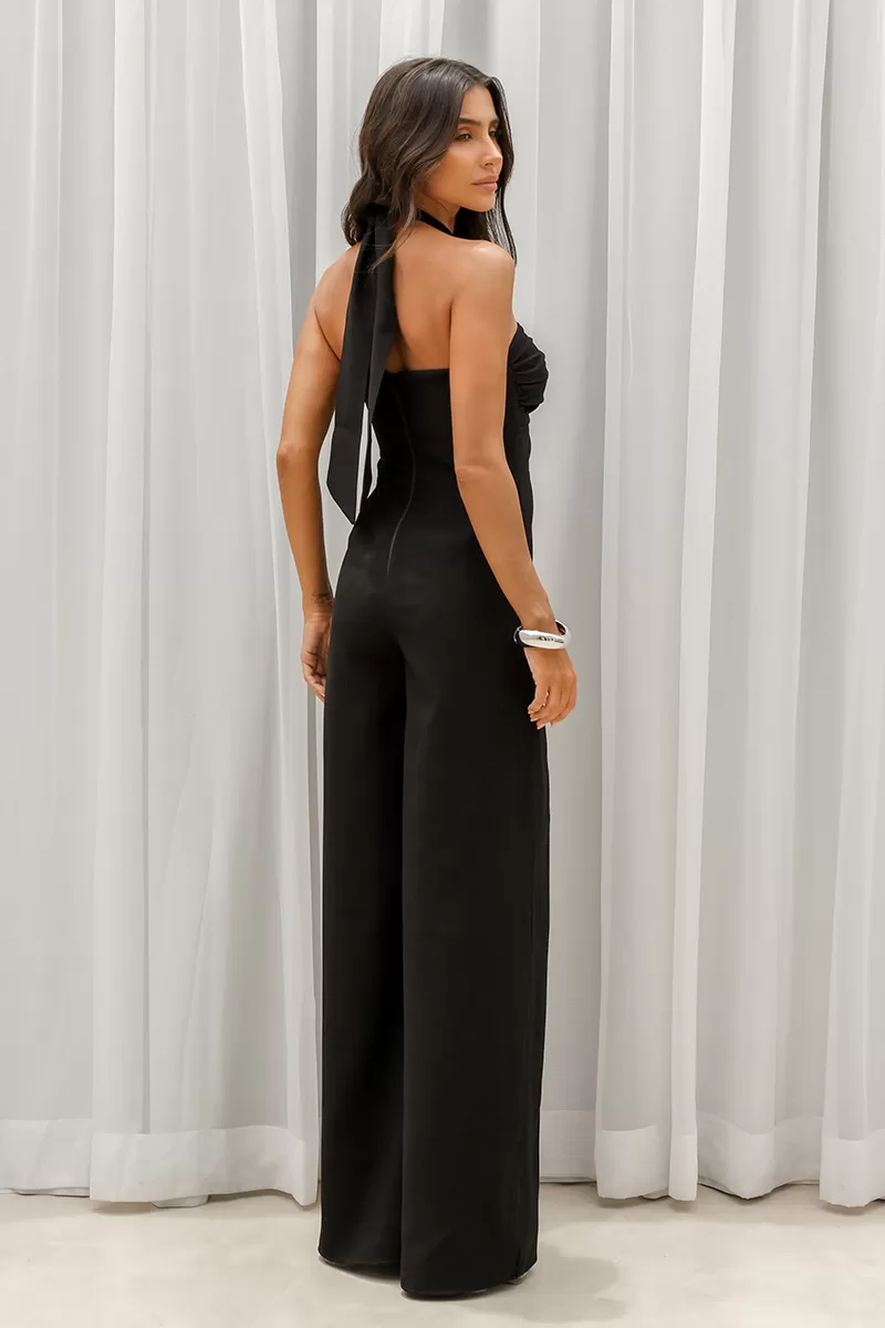 Dot Clothing - Dot Clothing Black Miriam Halter Jumpsuit - 2609PRETO Dot Clothing - Dot Clothing Black Miriam Halter Jumpsuit - 2609PRETO