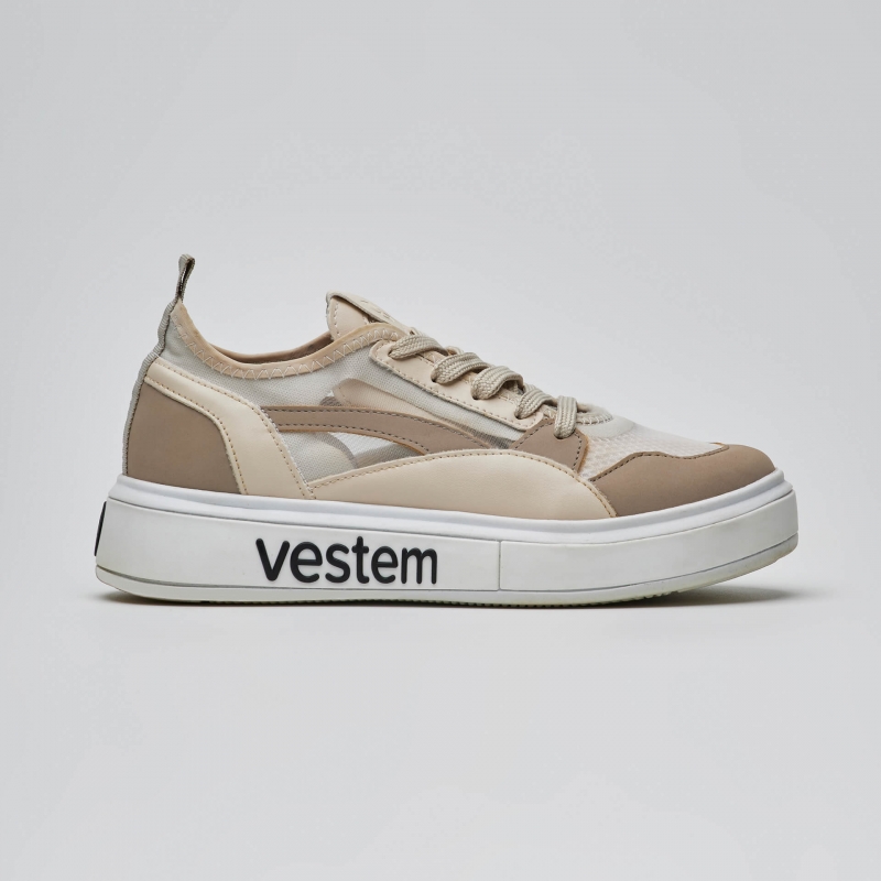 Vestem - Frida Multicolor Off White and Beige Sand Sneakers - TE20.C0614 Vestem - Frida Multicolor Off White and Beige Sand Sneakers - TE20.C0614