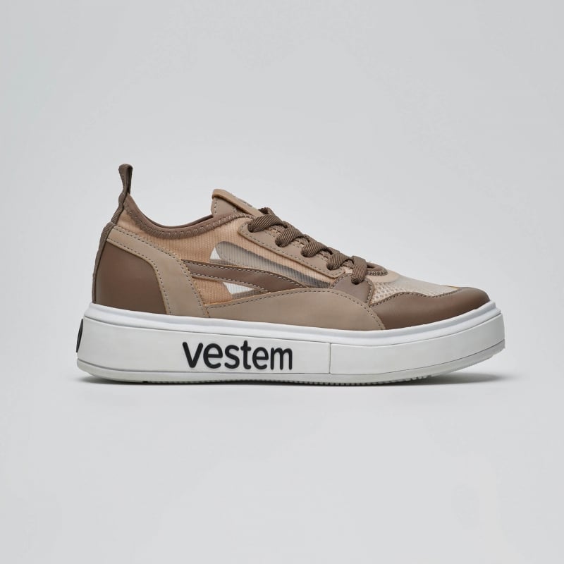 Vestem - Frida Multicolor Sneakers in Cocoa Brown and Oatmeal Beige - TE20.C0615 Vestem - Frida Multicolor Sneakers in Cocoa Brown and Oatmeal Beige - TE20.C0615