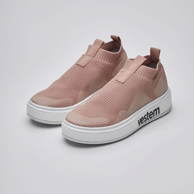 Vestem - Malfatti Pink Satin Sneakers - TE27.C0346 Vestem - Malfatti Pink Satin Sneakers - TE27.C0346