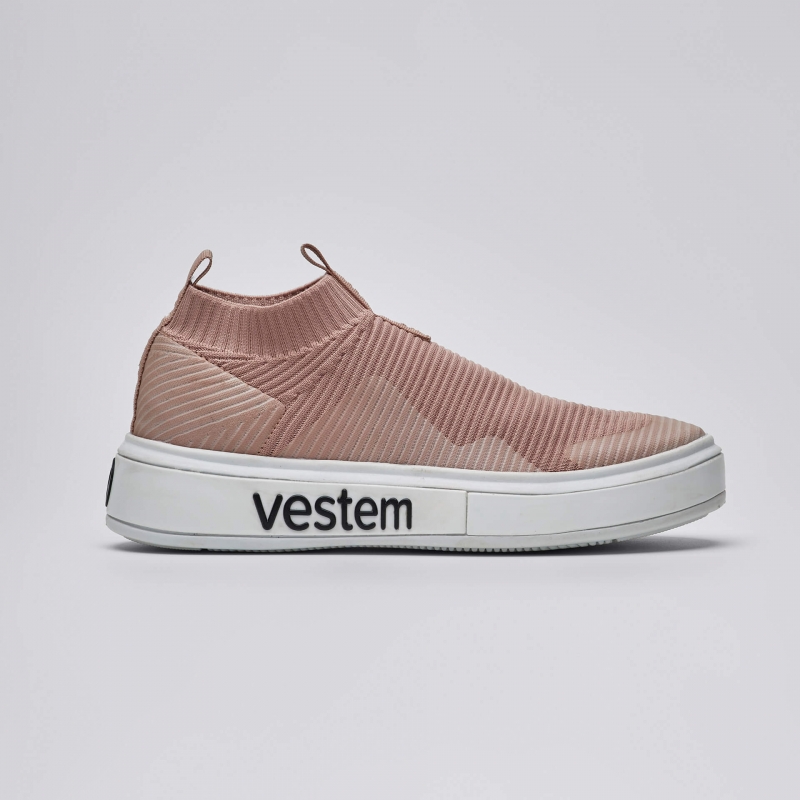 Vestem - Malfatti Pink Satin Sneakers - TE27.C0346 Vestem - Malfatti Pink Satin Sneakers - TE27.C0346