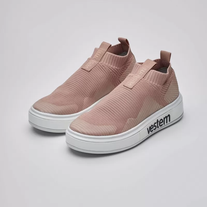 Vestem - Malfatti Pink Satin Sneakers - TE27.C0346