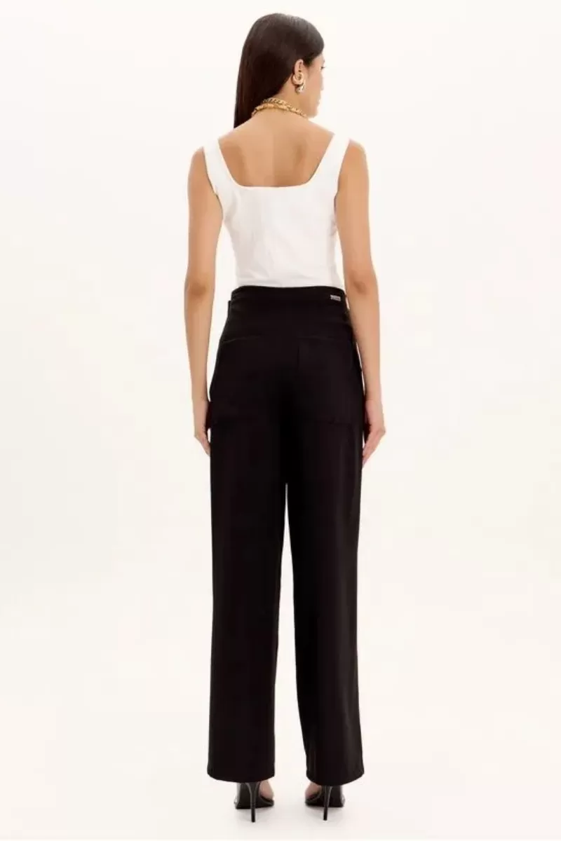 LANÇA PERFUME - Full Length High Waist Pants With Side Buckle Lança Perfume - 2776 LANÇA PERFUME - Full Length High Waist Pants With Side Buckle Lança Perfume - 2776