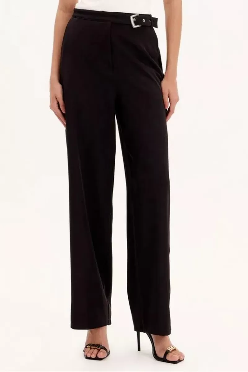 LANÇA PERFUME - Full Length High Waist Pants With Side Buckle Lança Perfume - 2776 LANÇA PERFUME - Full Length High Waist Pants With Side Buckle Lança Perfume - 2776